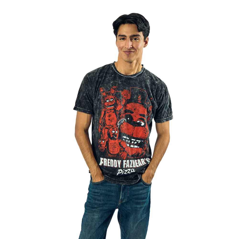 Five Nights at Freddy's - Freddy Fazbear's Pizza Washed Unisex Tee Sz XL