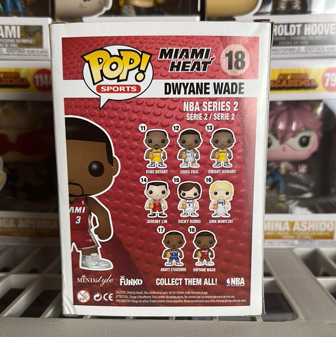 Funko POP! NBA Basketball - Dwayne Wade Miami Heat Vaulted Figure #18!