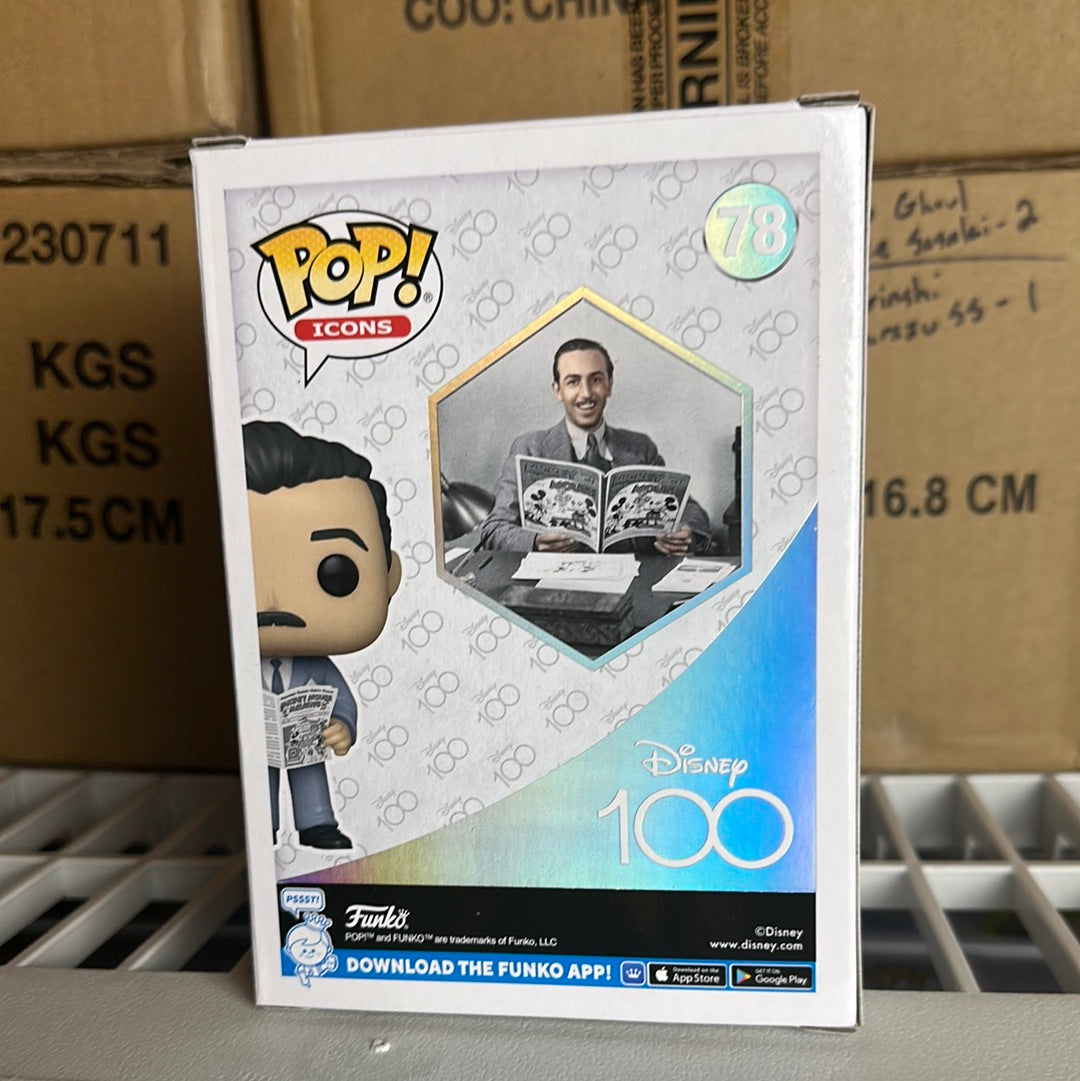 Funko Pop! Disney 100 Walt Disney With Magazine Figure #78!