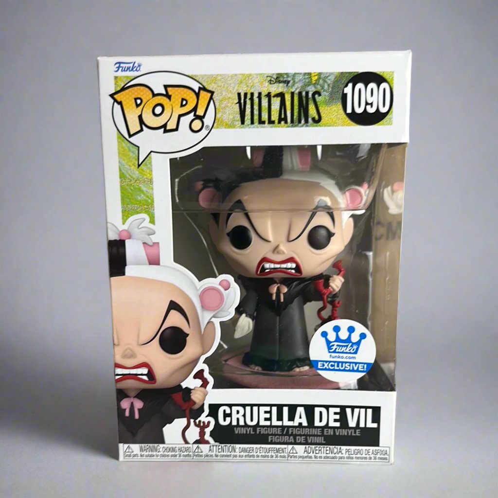 Funko Pop! Disney Villains 101 Dalmatians Cruella De Vil with Phone Exclusive #1090!