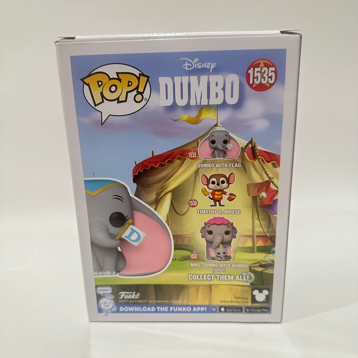 Funko Pop! Disney Classics Dumbo with Flag Figure #1535!
