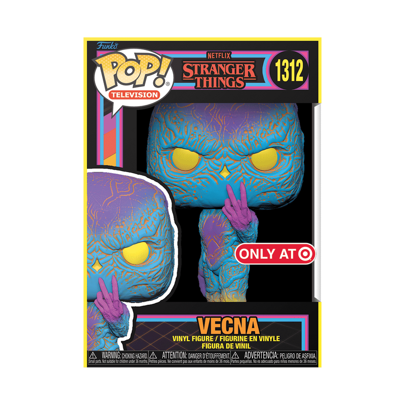 Funko POP! Netflix Stranger Things Season 4 Vecna Black Light Target Exclusive Figure #1312!