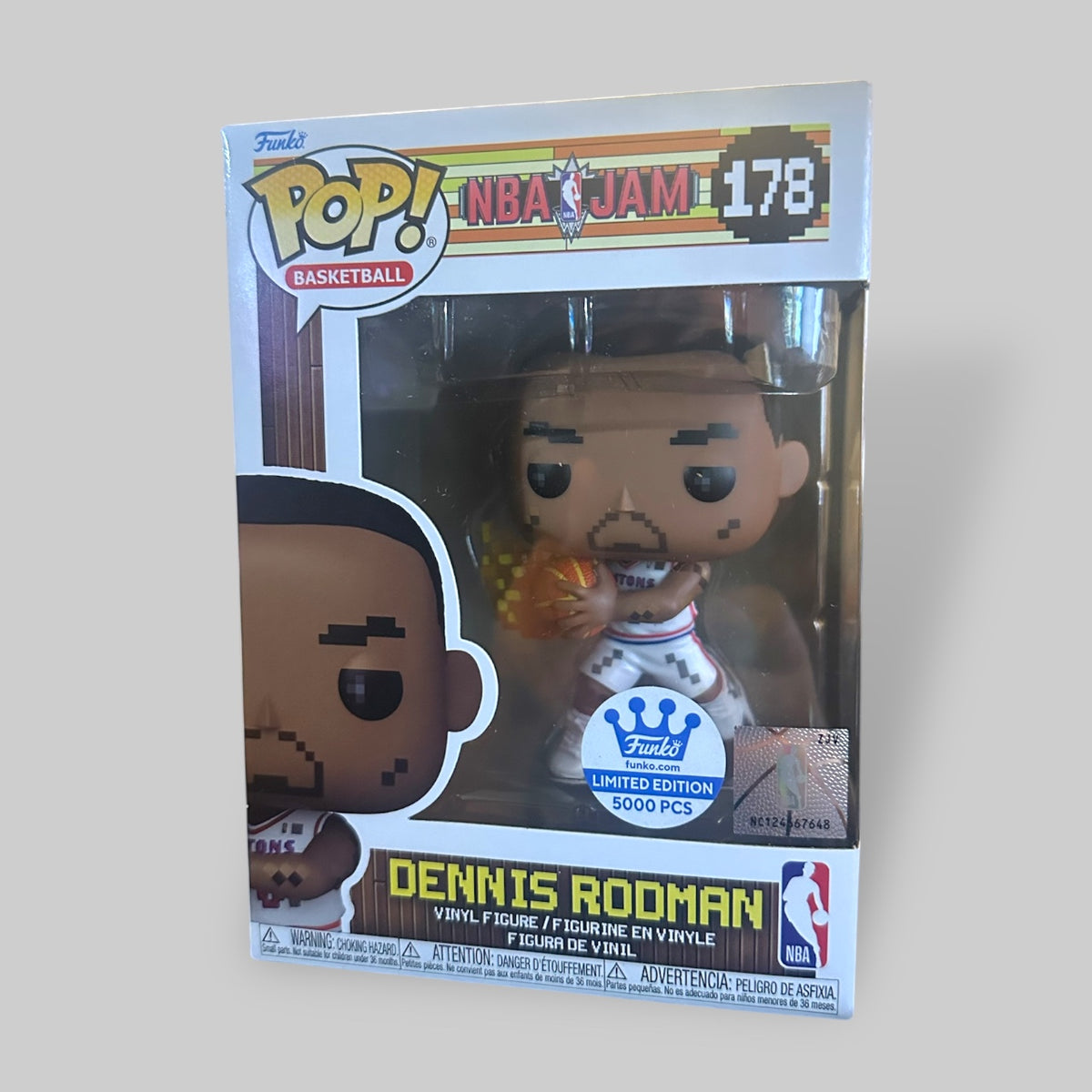 Funko POP! NBA Jam Dennis Rodman Detroit Pistons Exclusive LE5000 #178!