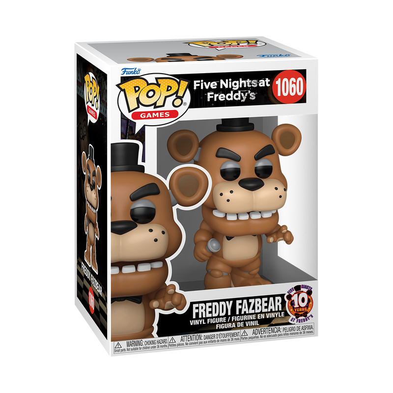 Funko POP! FNAF Five Nights At Freddy’s Freddy Fazbear 10th Anniversary Figure #1060!