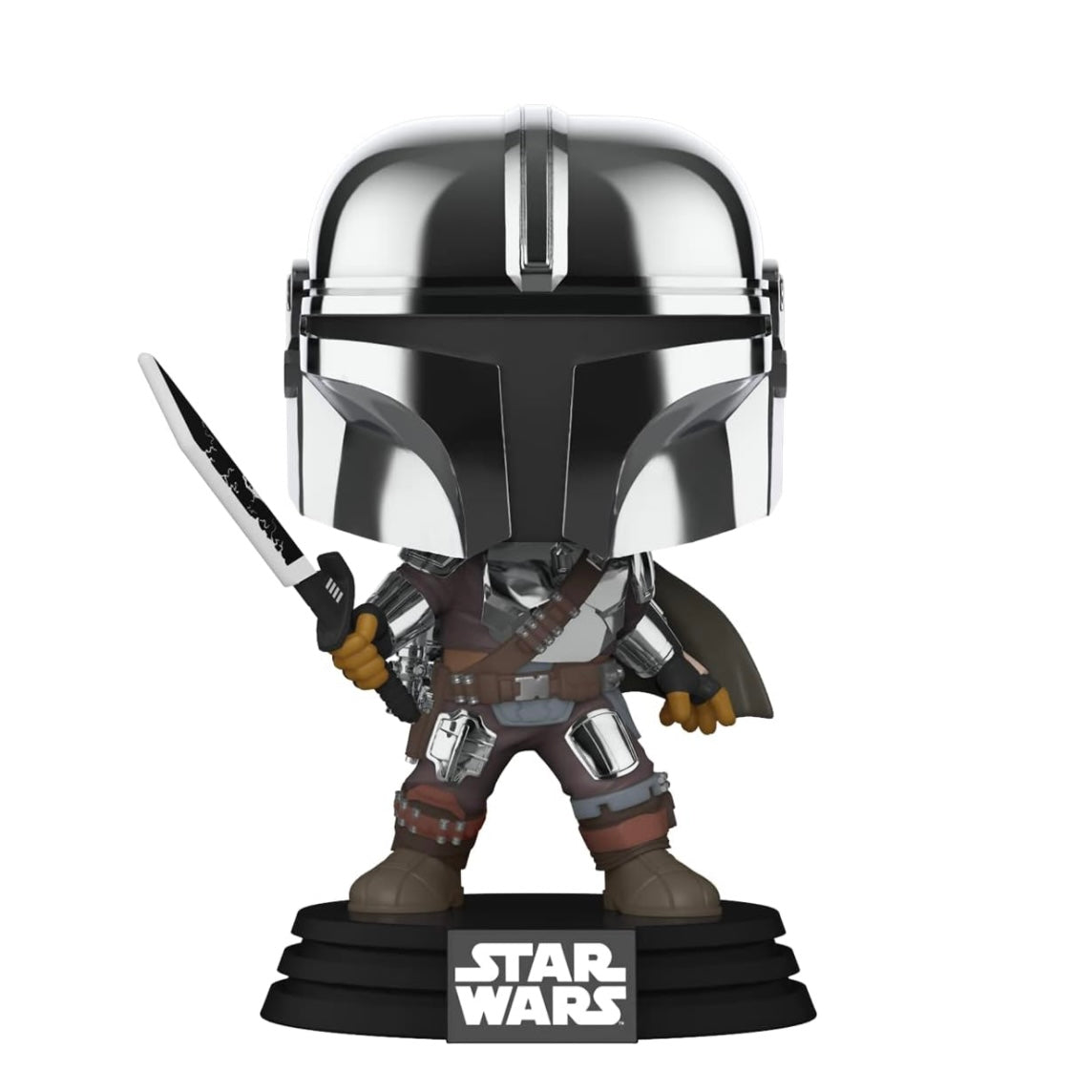 Funko POP! Star Wars Mandalorian With Dark Saber Exclusive Glow Figure #491!