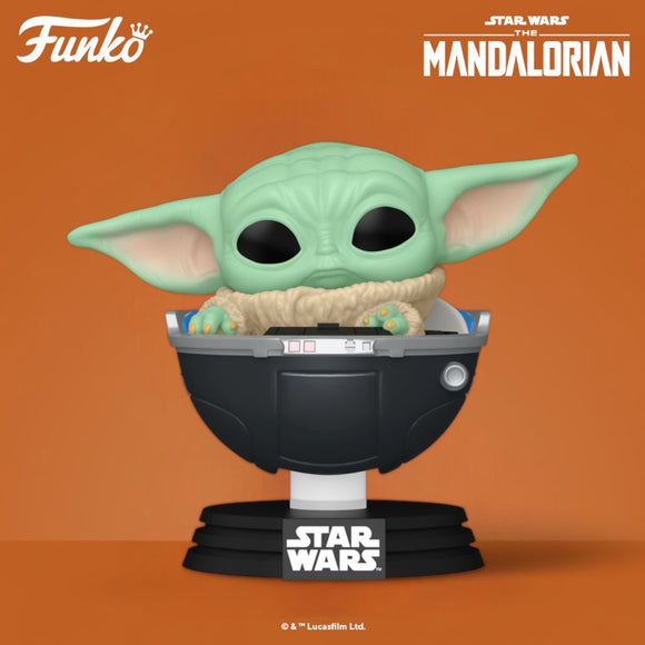 Funko POP! Star Wars The Mandalorian - Grogu in Hover Pram Figure #664!
