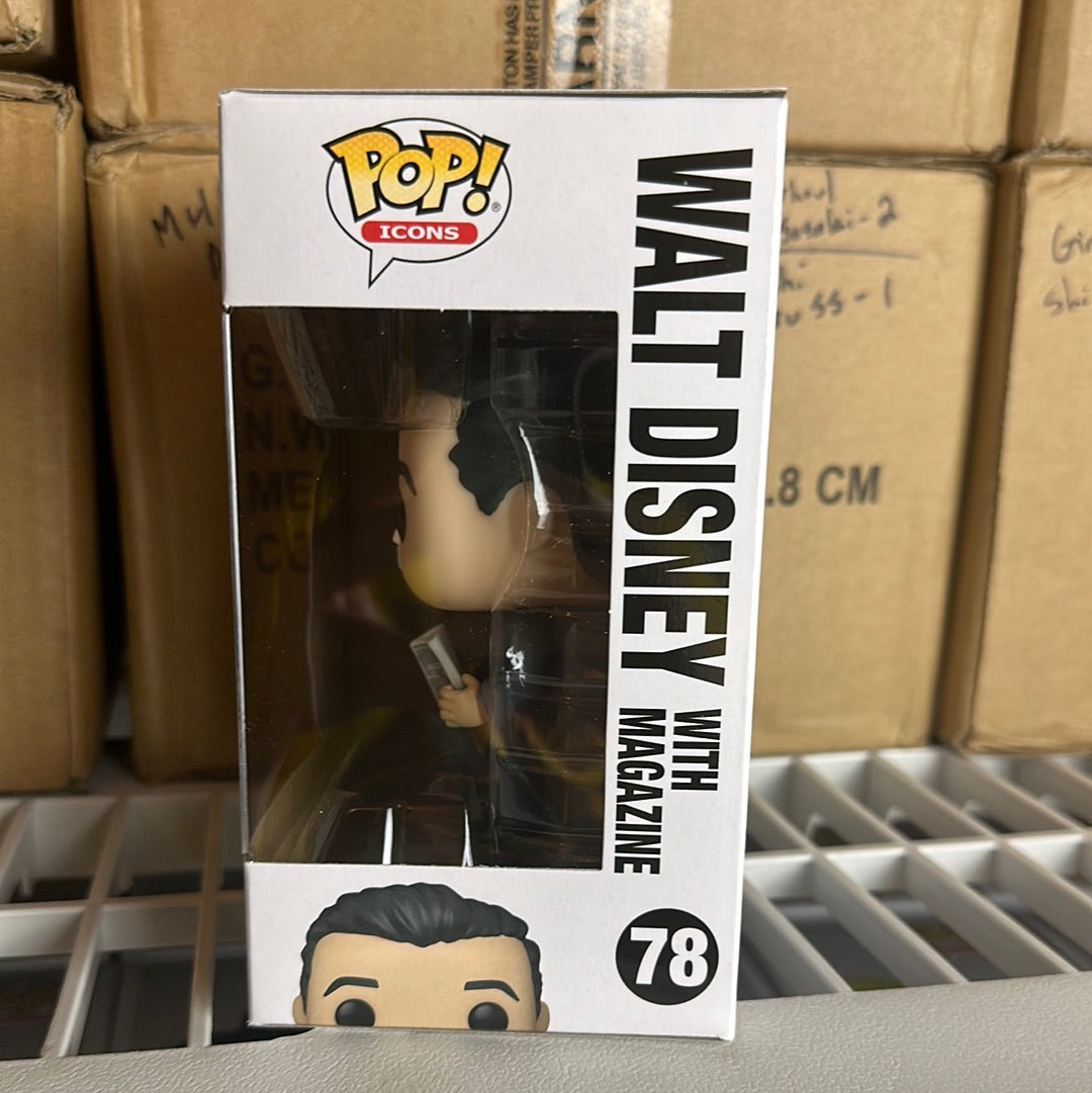 Funko Pop! Disney 100 Walt Disney With Magazine Figure #78!