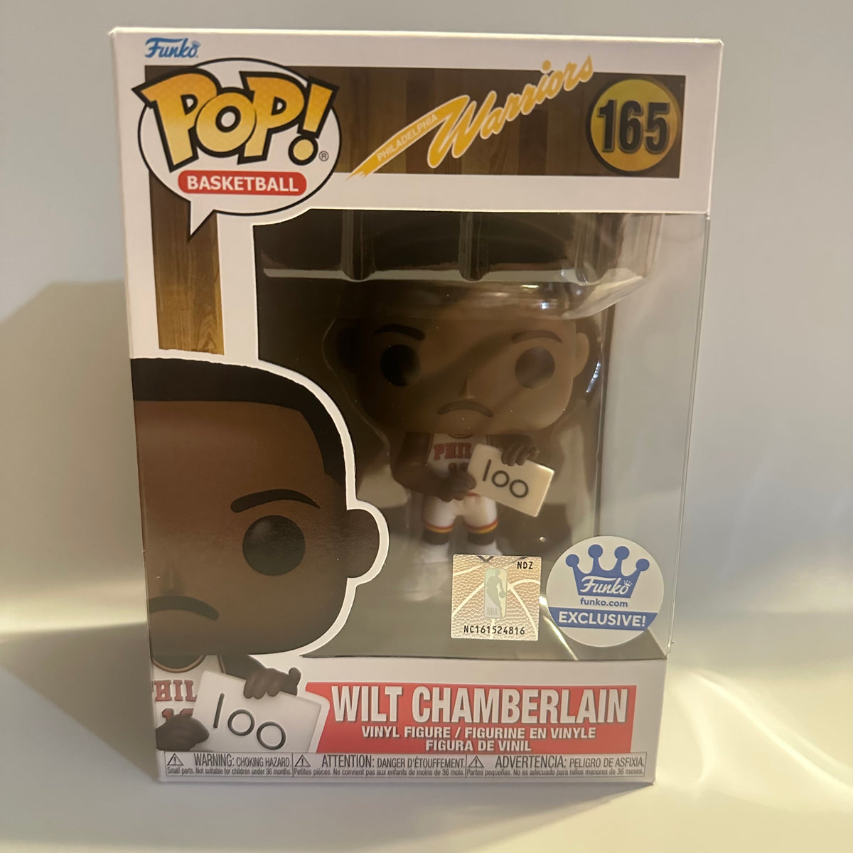 Funko POP! NBA Wilt Chamberlain 1962 Warriors Exclusive Figure #165!
