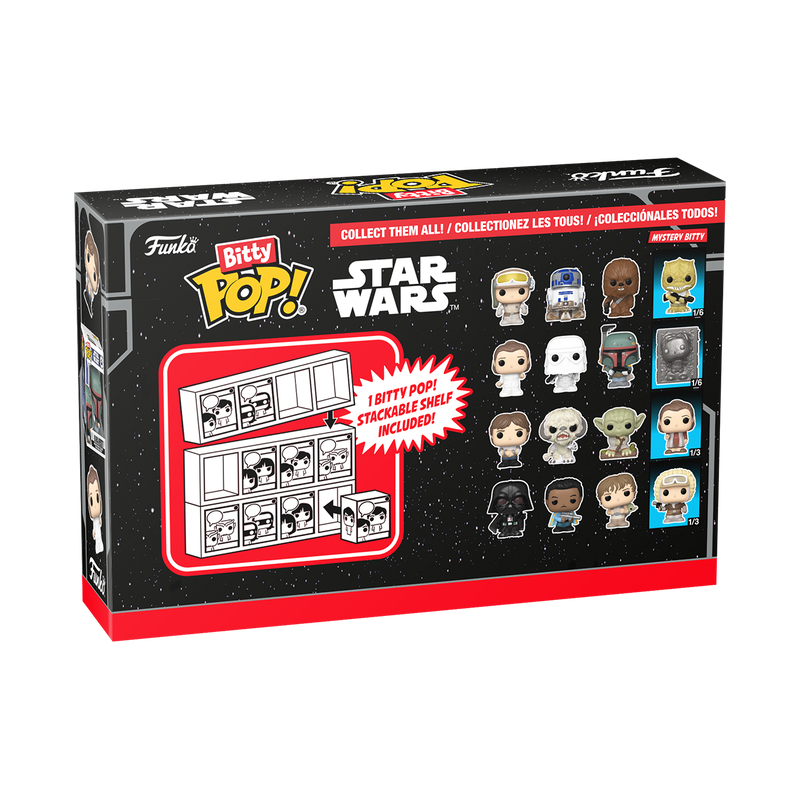 Funko Bitty Pop! Star Wars Empire Strikes Back Princess Leia, Snowtrooper, Boba Fett with Mystery Pop!