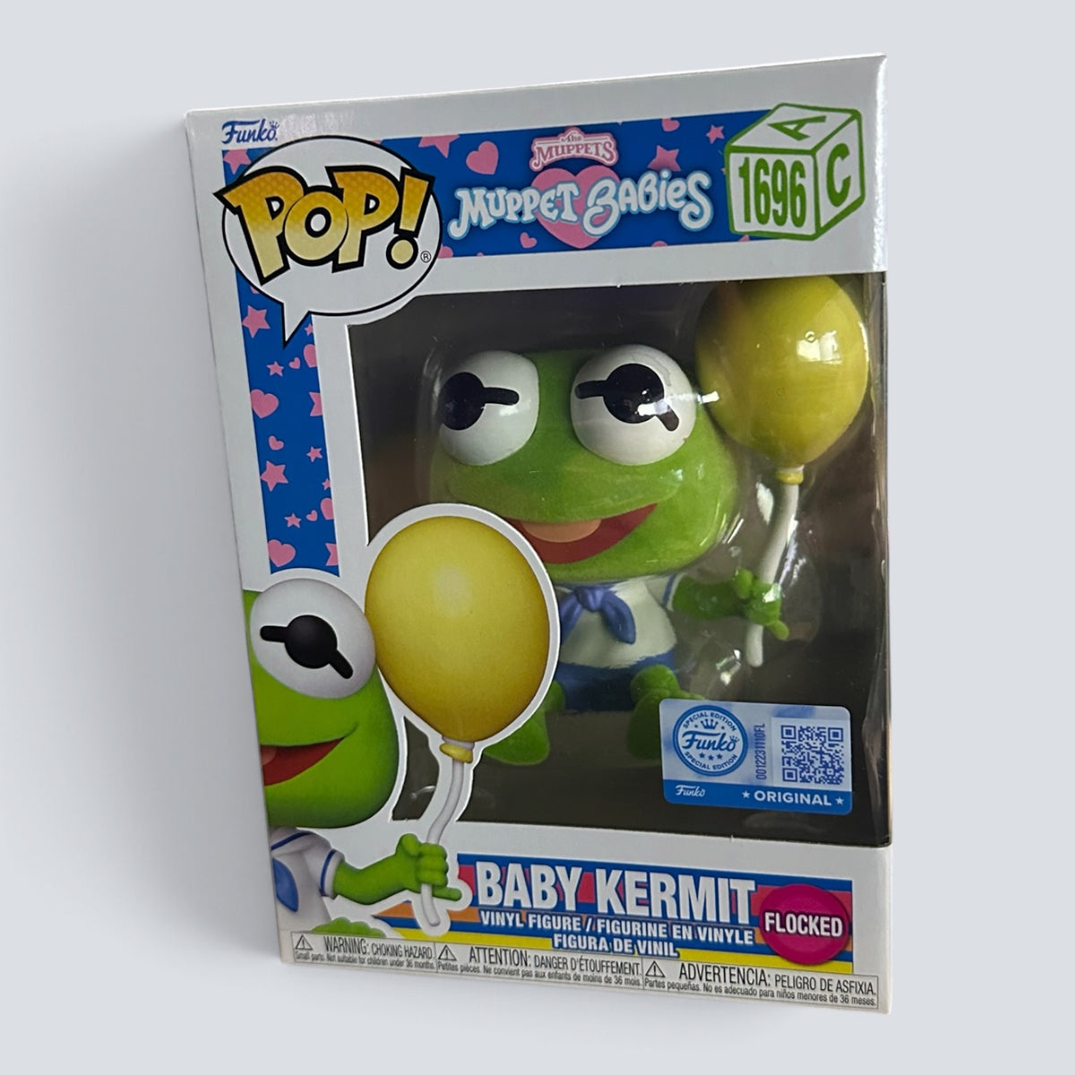 Funko POP! Disney The Muppets Flocked Baby Kermit Exclusive Figure #1696!