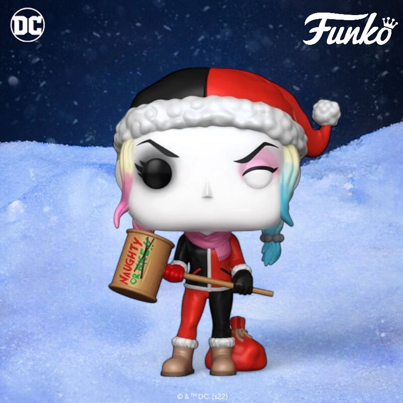 Funko POP! Holiday Harley Quinn With Helper #357 - DC Heroes Vinyl Figure With Protector Case