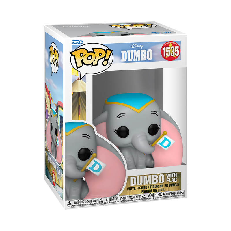 Funko Pop! Disney Classics Dumbo with Flag Figure #1535!