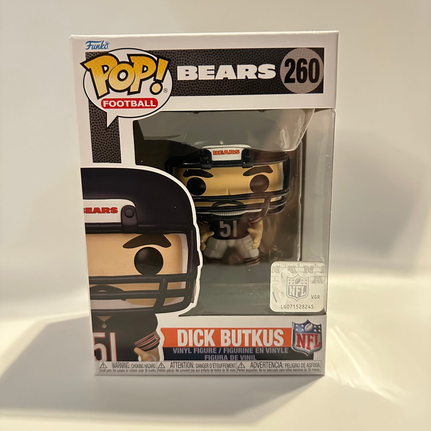 Funko POP! NFL Legends Dick Butkus Chicago Bears Figure #260!