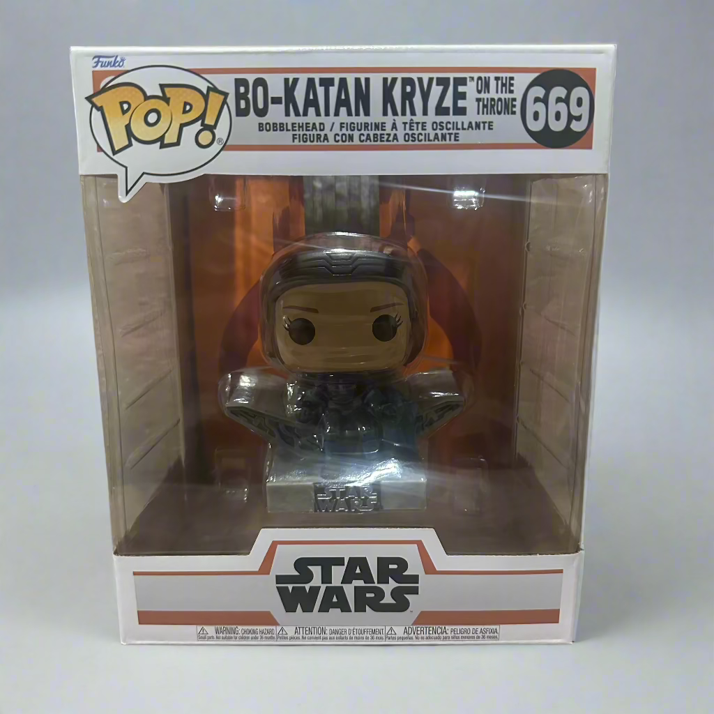 Funko Pop! Deluxe Star Wars Mandalorian Bo-Katan Kryze on the Throne #669!