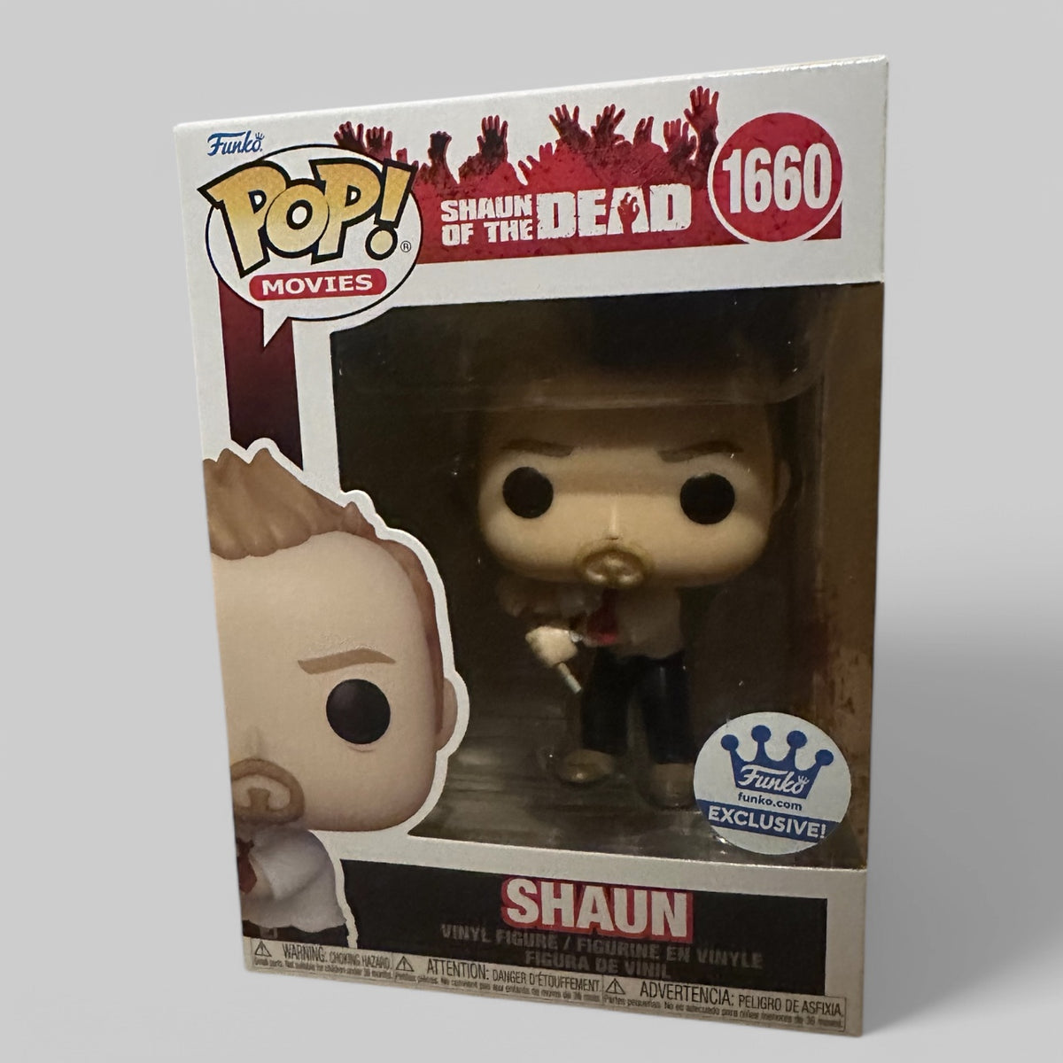 Funko POP! Horror Shaun of the Dead Shaun with Pool Cue Exclusive #1660!