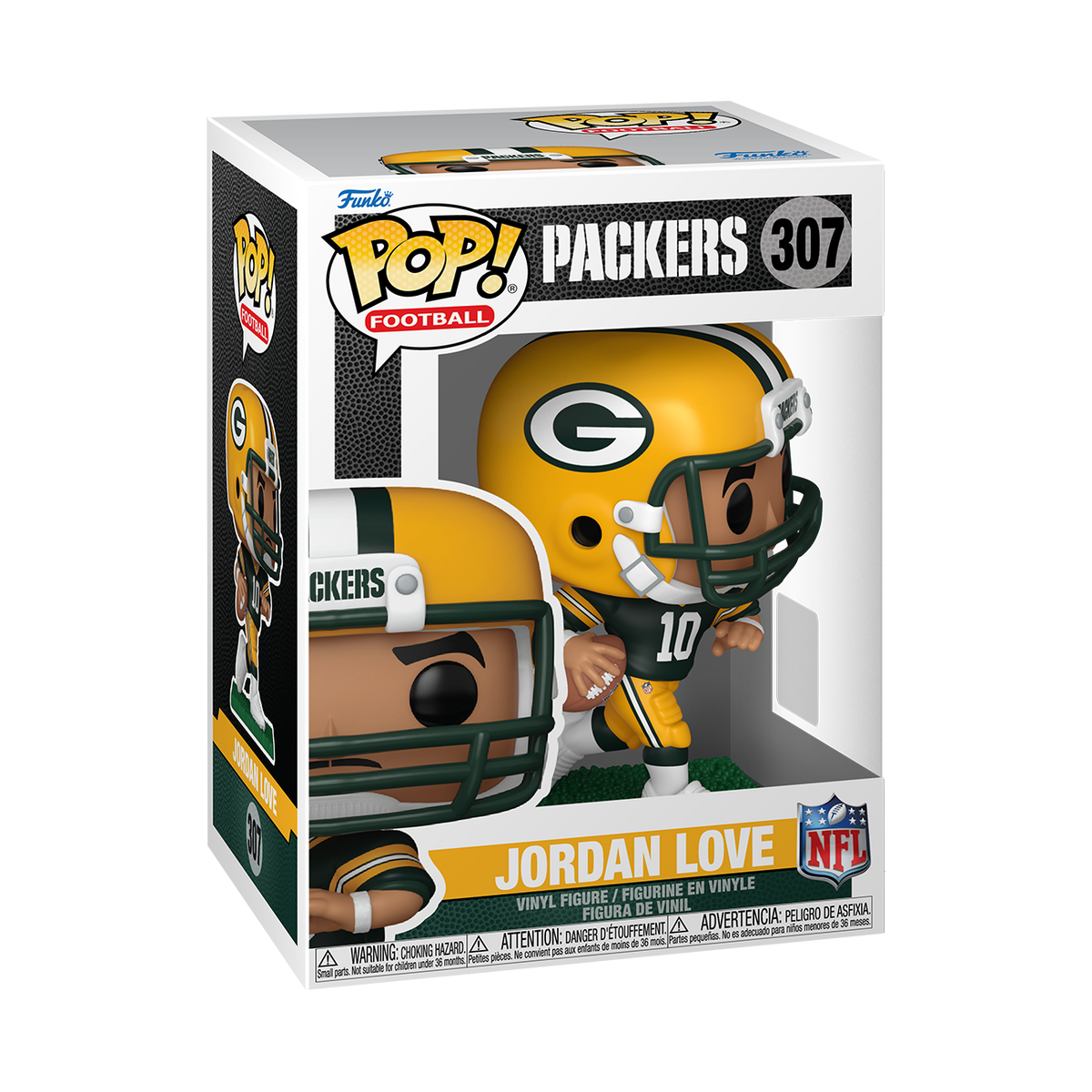 Funko Pop! NFL Jordan Love Green Bay Packers Figure #307!