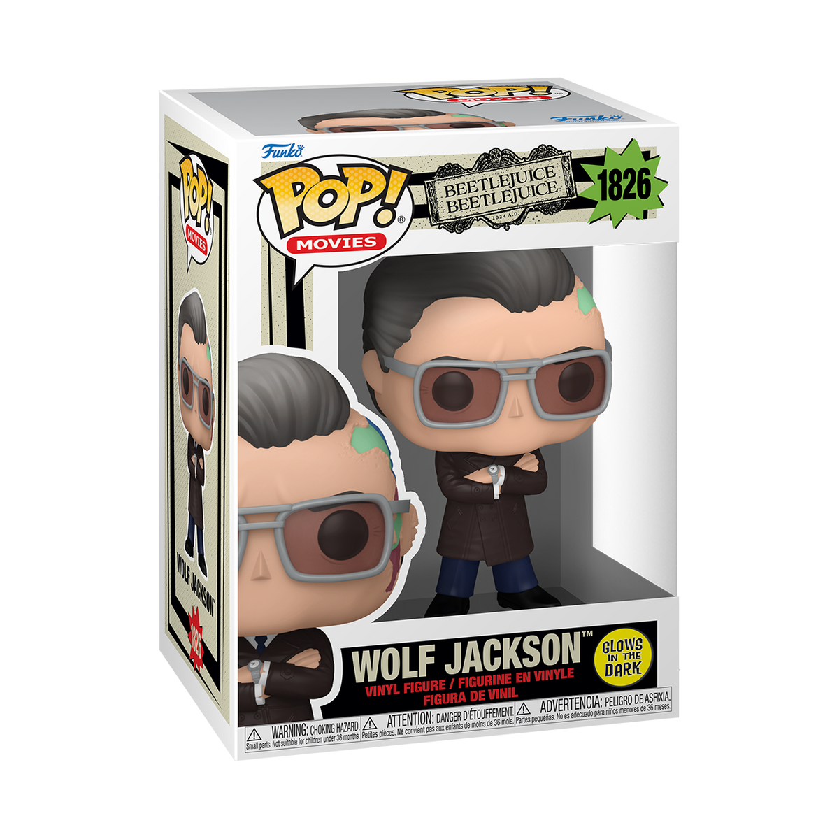 Funko POP! Horror Beetlejuice Wolf Jackson Glow Figure #1826!