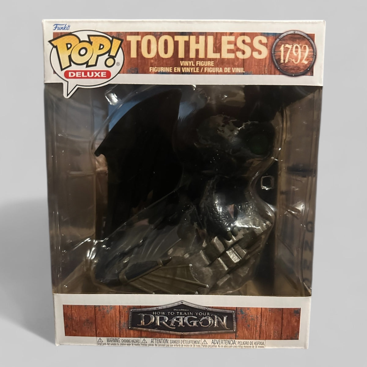 Funko POP! Deluxe How To Train Your Dragon Toothless Live Action Figure #1792!