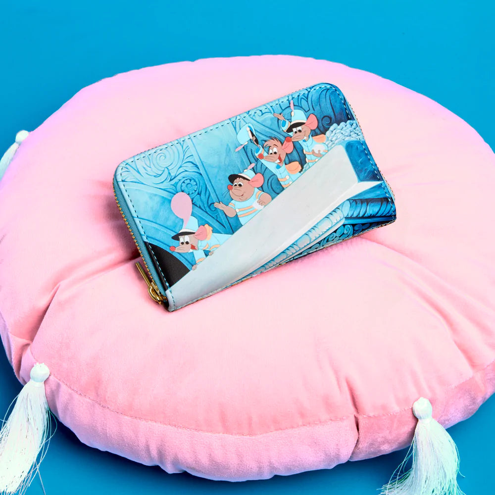 Loungefly Disney Cinderella & Prince Charming Mouse Friends Ziparound Wallet