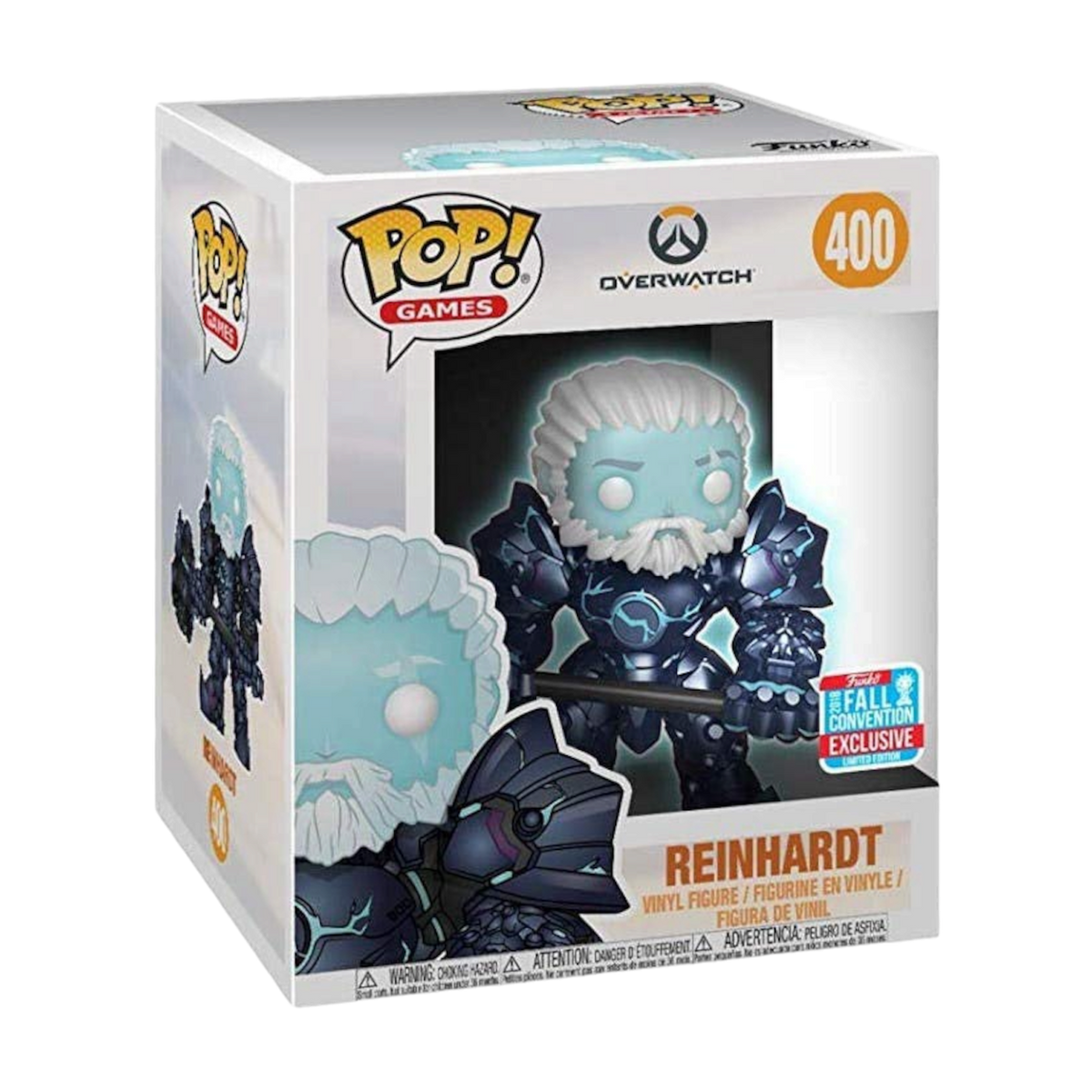 Funko POP! Overwatch Reinhardt 6” Super Sized Coldhardt Glow Exclusive Figure #400!