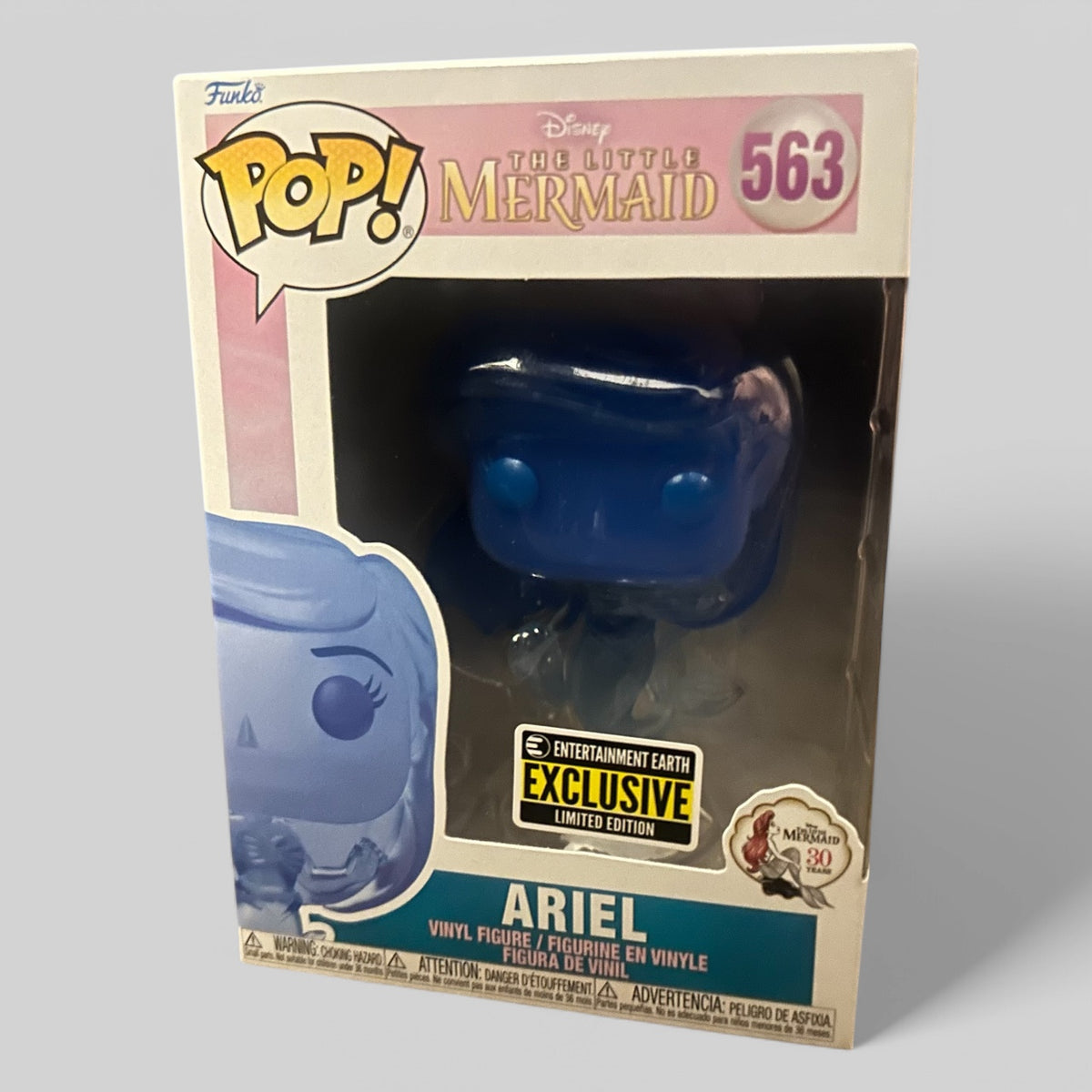 Funko Pop! Disney Little Mermaid Princess Ariel Blue Translucent Exclusive #563