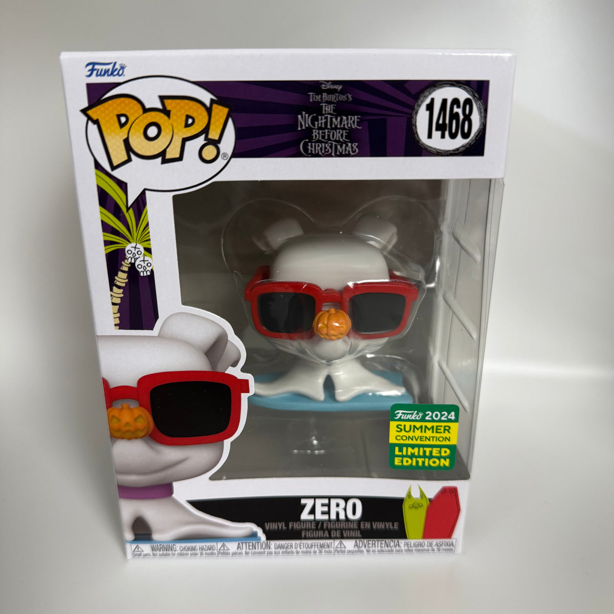Funko Pop! Disney Nightmare Before Christmas Zero Summer 2024 Convention Limited Edition #1468!