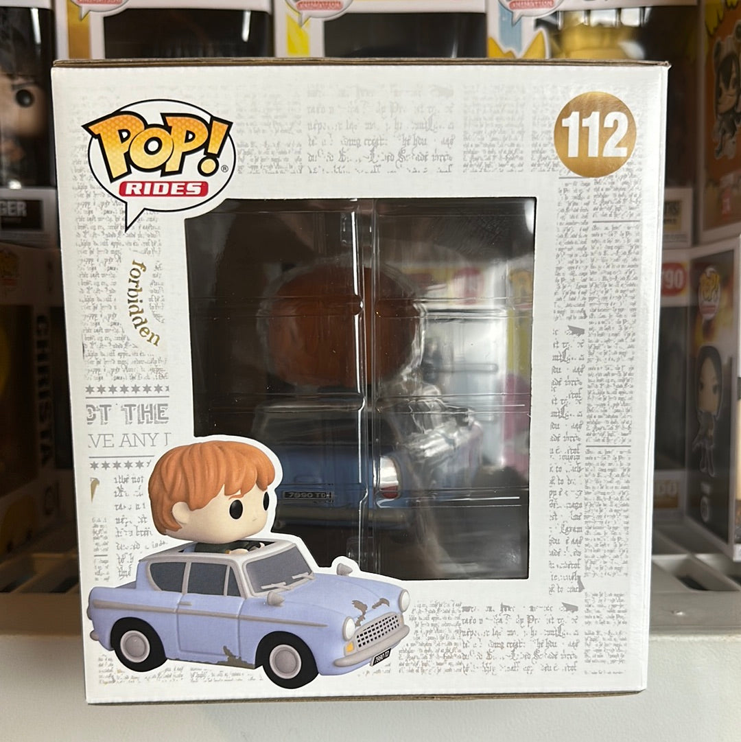 Funko POP! Rides Harry Potter - Ron Weasley in Flying Car Figure #112!