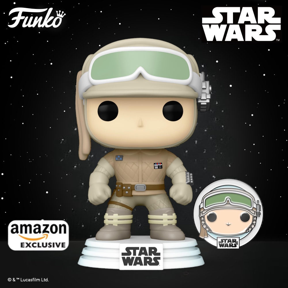 Funko POP! Star Wars Luke Skywalker Hoth with Pin Exclusive Figure #34