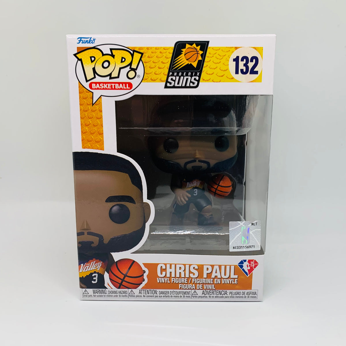 Funko Pop! Basketball NBA Phoenix Suns Chris Paul (City Edition Jersey)  Figure #132Funko Pop! Basketball NBA Phoenix Suns Chris Paul (City Edition  Jersey) Figure #132 - OFour