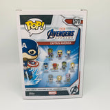 Funko Pop! Marvel Avengers Endgame Captain America w/ Broken Shield and Mjolnir Figure #573!