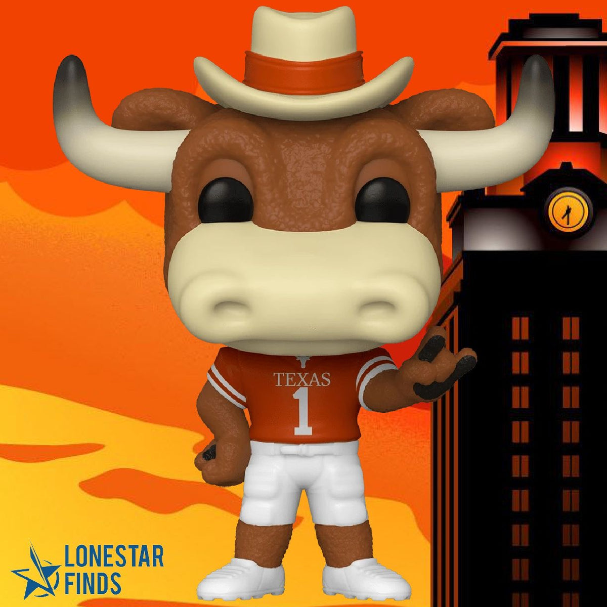 : POP Mascots: University of Texas - Hook 'Em, Multicolor, 3.75  inches : Funko: Sports & Outdoors