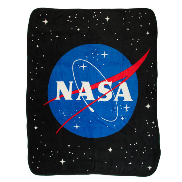 NASA Icon Fleece Plush Throw Blanket - 48” X 60”