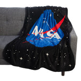 NASA Icon Fleece Plush Throw Blanket - 48” X 60”