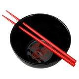 Disney Mulan Red Dragon 20 oz Ceramic Ramen Bowl with Chopsticks