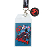 Marvel Spider-Man Across The Spider-Verse - Miles Morales & Spider-Gwen Lanyard ID Holder With Charm & Sticker