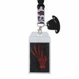 Nightmare On Elm Street Freddy Krueger Lanyard With Charm and Card Holder