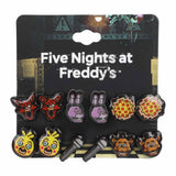 Five Nights at Freddy's Pixelated 6 Pack Earring Set