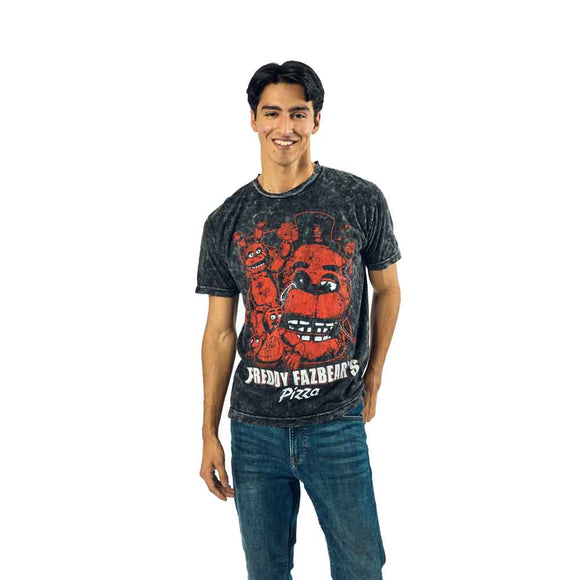 Five Nights at Freddy's - Freddy Fazbear's Pizza Washed Unisex Tee Sz XL