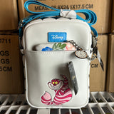 Disney Bag and Wallet Combo - Alice in Wonderland Cards Chesire Cat Clock