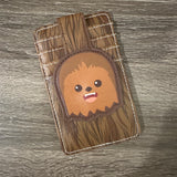 Star Wars Chewbacca Expression Face Vegan Leather Wallet ID Card Holder