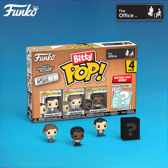 Funko Bitty Pop! The Office Michael Scott, Jim Halpert, Daryl Philbin with Mystery Pop!