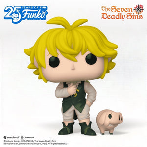 Funko POP! Anime Seven Deadly Sins - Meliodas with Hawk Figure #1497!