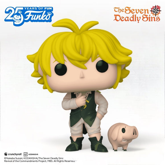 Funko POP! Anime Seven Deadly Sins - Meliodas with Hawk Figure #1497!