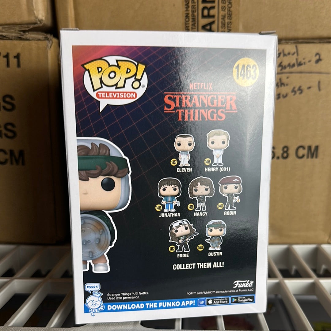 Funko POP! Netflix Stranger Things Dustin with Shield Figure #1463!