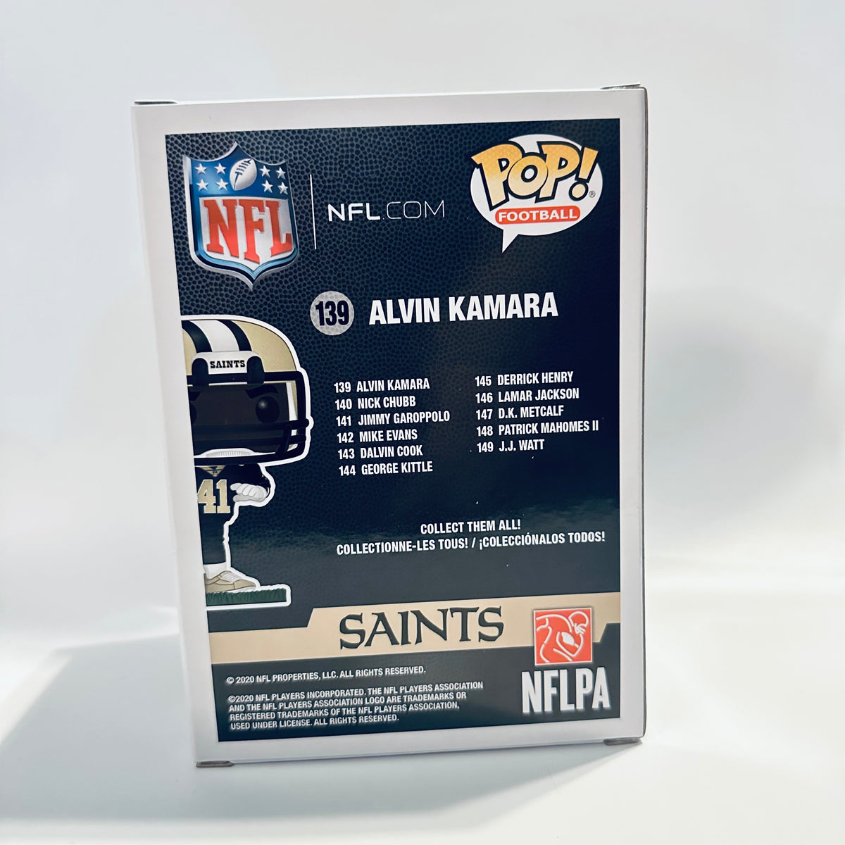 Funko POP! NFL Alvin Kamara New Orleans Saints Black Jersey Figure #139!