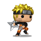 Funko POP! Anime Naruto Uzumaki with Kunai & Shuriken Metallic Chase #1843!