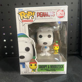 Funko POP! Peanuts Snoopy & Woodstock Christmas Holiday Figure #1628!