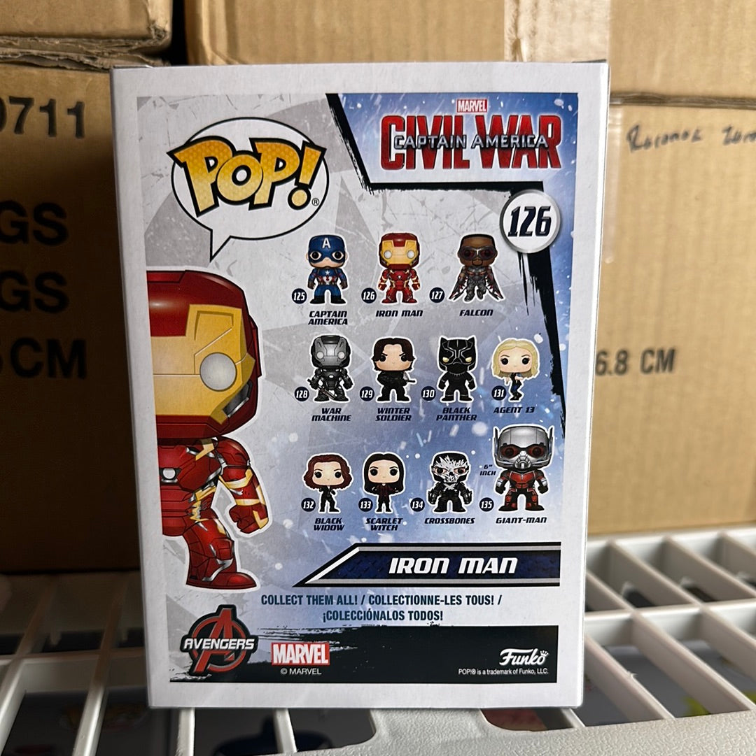 Funko POP! Marvel Captain America Civil War Iron Man #126!
