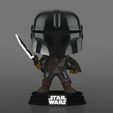 Funko POP! Star Wars Mandalorian With Dark Saber Exclusive Glow Figure #491!