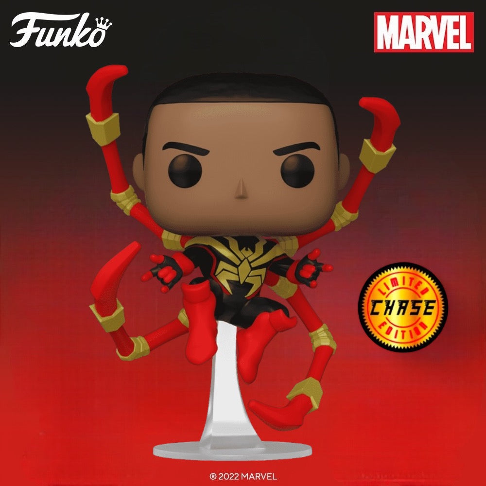 Funko POP! Marvel Spider-Man Miles Morales Iron Spider Unmasked Chase #1448